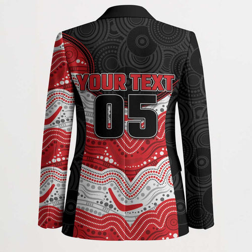 Custom Dragons Blazer Warrior Mascot With Aboriginal Indigenous