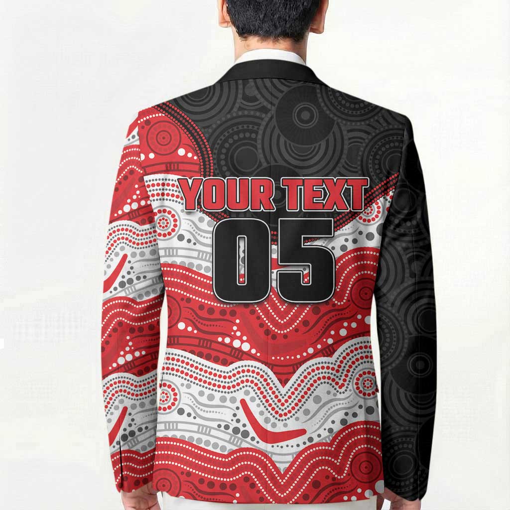 Custom Dragons Blazer Warrior Mascot With Aboriginal Indigenous