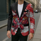 Custom Dragons Blazer Warrior Mascot With Aboriginal Indigenous