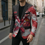 Custom Dragons Blazer Warrior Mascot With Aboriginal Indigenous