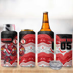Custom Dragons 4 in 1 Can Cooler Tumbler Warrior Mascot With Aboriginal Indigenous