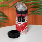 Custom Dragons 4 in 1 Can Cooler Tumbler Warrior Mascot With Aboriginal Indigenous