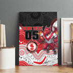 Custom Dragons Canvas Wall Art Warrior Mascot With Aboriginal Indigenous