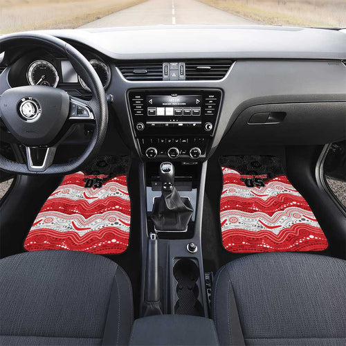 Custom Dragons Car Mats Warrior Mascot With Aboriginal Indigenous