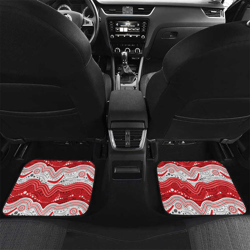 Custom Dragons Car Mats Warrior Mascot With Aboriginal Indigenous