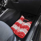 Custom Dragons Car Mats Warrior Mascot With Aboriginal Indigenous