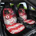 Custom Dragons Car Seat Cover Warrior Mascot With Aboriginal Indigenous
