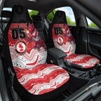 Custom Dragons Car Seat Cover Warrior Mascot With Aboriginal Indigenous