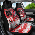 Custom Dragons Car Seat Cover Warrior Mascot With Aboriginal Indigenous
