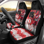 Custom Dragons Car Seat Cover Warrior Mascot With Aboriginal Indigenous