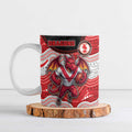 Custom Dragons Ceramic Mug Warrior Mascot With Aboriginal Indigenous