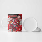 Custom Dragons Ceramic Mug Warrior Mascot With Aboriginal Indigenous