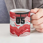 Custom Dragons Ceramic Mug Warrior Mascot With Aboriginal Indigenous