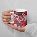 Custom Dragons Ceramic Mug Warrior Mascot With Aboriginal Indigenous