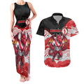 Custom Dragons Couples Matching Tank Maxi Dress and Hawaiian Shirt Warrior Mascot With Aboriginal Indigenous