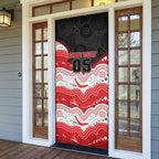 Custom Dragons Door Cover Warrior Mascot With Aboriginal Indigenous