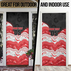 Custom Dragons Door Cover Warrior Mascot With Aboriginal Indigenous