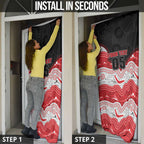 Custom Dragons Door Cover Warrior Mascot With Aboriginal Indigenous