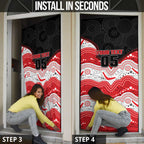 Custom Dragons Door Cover Warrior Mascot With Aboriginal Indigenous