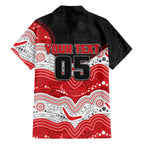 Custom Dragons Family Matching Long Sleeve Bodycon Dress and Hawaiian Shirt Warrior Mascot With Aboriginal Indigenous