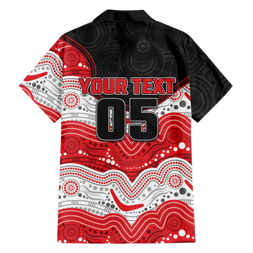 Custom Dragons Family Matching Off Shoulder Maxi Dress and Hawaiian Shirt Warrior Mascot With Aboriginal Indigenous