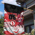 Custom Dragons Garden Flag Warrior Mascot With Aboriginal Indigenous