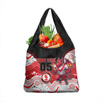 Custom Dragons Grocery Bag Warrior Mascot With Aboriginal Indigenous