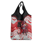 Custom Dragons Grocery Bag Warrior Mascot With Aboriginal Indigenous