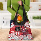 Custom Dragons Grocery Bag Warrior Mascot With Aboriginal Indigenous