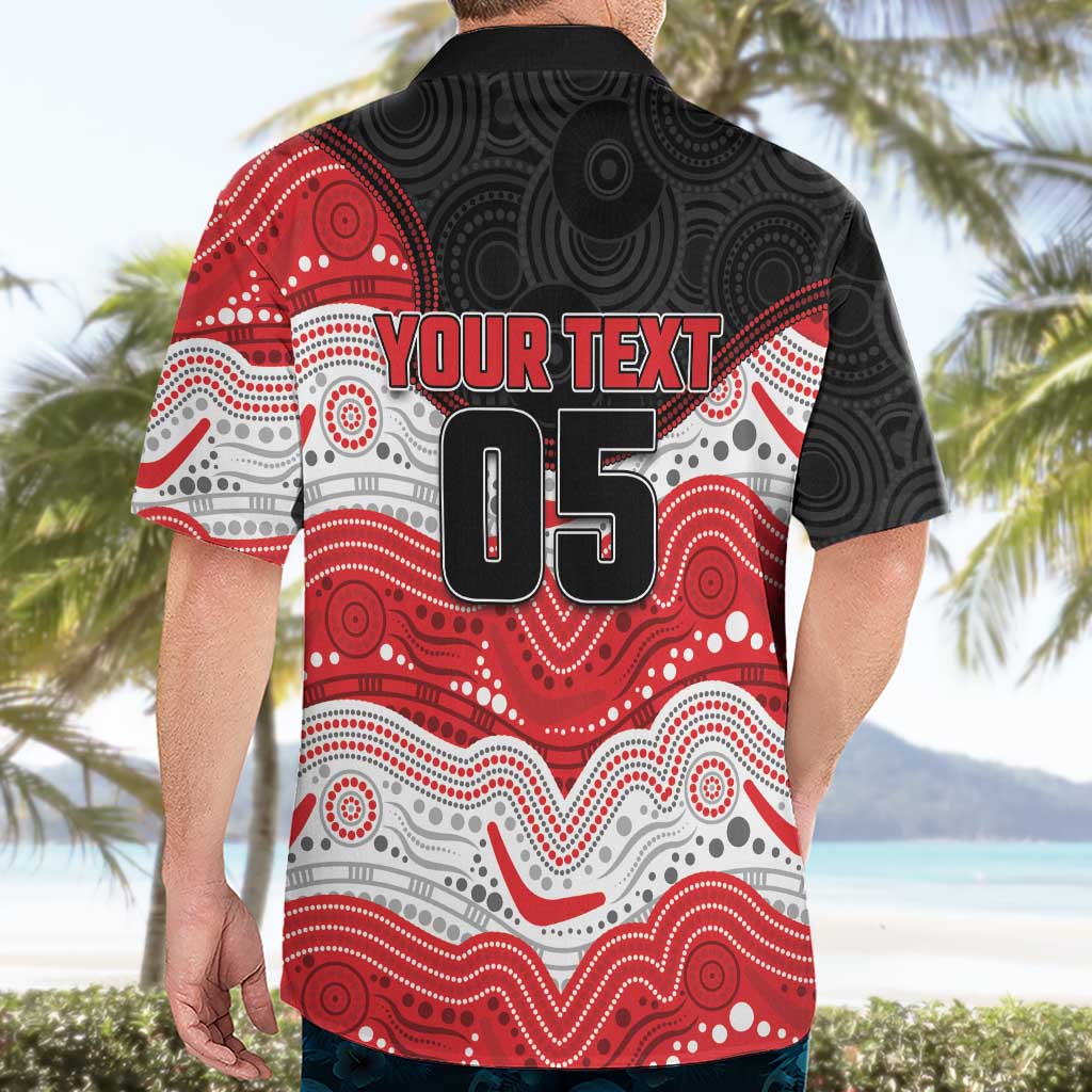 Custom Dragons Hawaiian Shirt Warrior Mascot With Aboriginal Indigenous