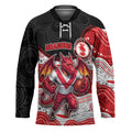 Custom Dragons Hockey Jersey Warrior Mascot With Aboriginal Indigenous