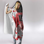 Custom Dragons Hooded Blanket Warrior Mascot With Aboriginal Indigenous