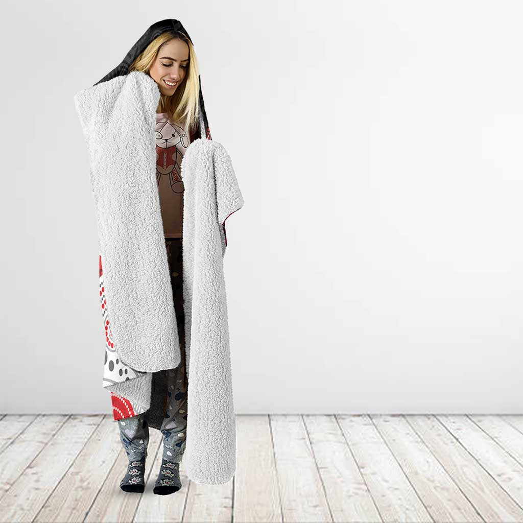 Custom Dragons Hooded Blanket Warrior Mascot With Aboriginal Indigenous
