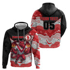 Custom Dragons Hoodie Warrior Mascot With Aboriginal Indigenous