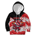 Custom Dragons Kid Hoodie Warrior Mascot With Aboriginal Indigenous