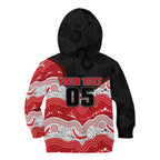 Custom Dragons Kid Hoodie Warrior Mascot With Aboriginal Indigenous