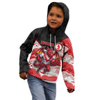 Custom Dragons Kid Hoodie Warrior Mascot With Aboriginal Indigenous