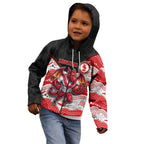 Custom Dragons Kid Hoodie Warrior Mascot With Aboriginal Indigenous