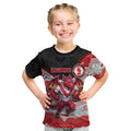 Custom Dragons Kid T Shirt Warrior Mascot With Aboriginal Indigenous