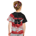 Custom Dragons Kid T Shirt Warrior Mascot With Aboriginal Indigenous