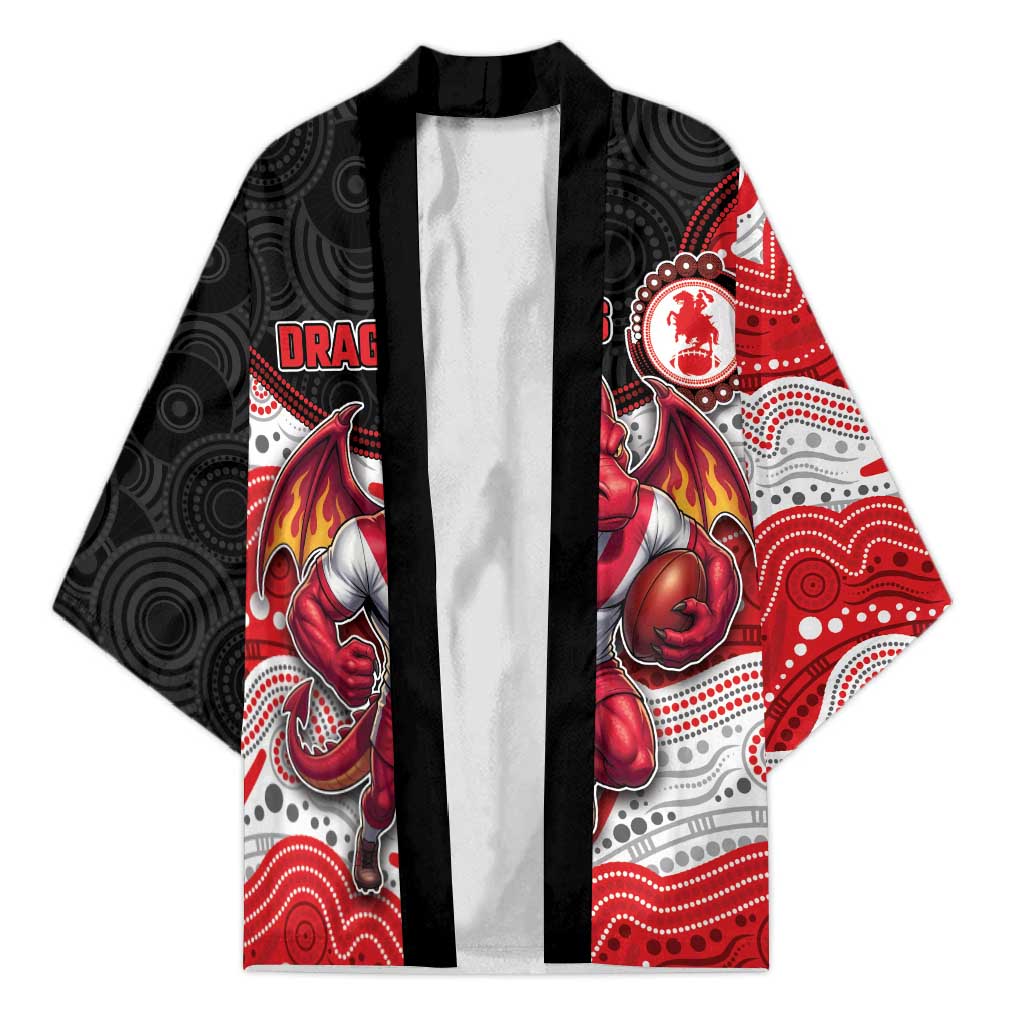 Custom Dragons Kimono Warrior Mascot With Aboriginal Indigenous