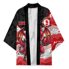 Custom Dragons Kimono Warrior Mascot With Aboriginal Indigenous