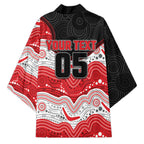 Custom Dragons Kimono Warrior Mascot With Aboriginal Indigenous