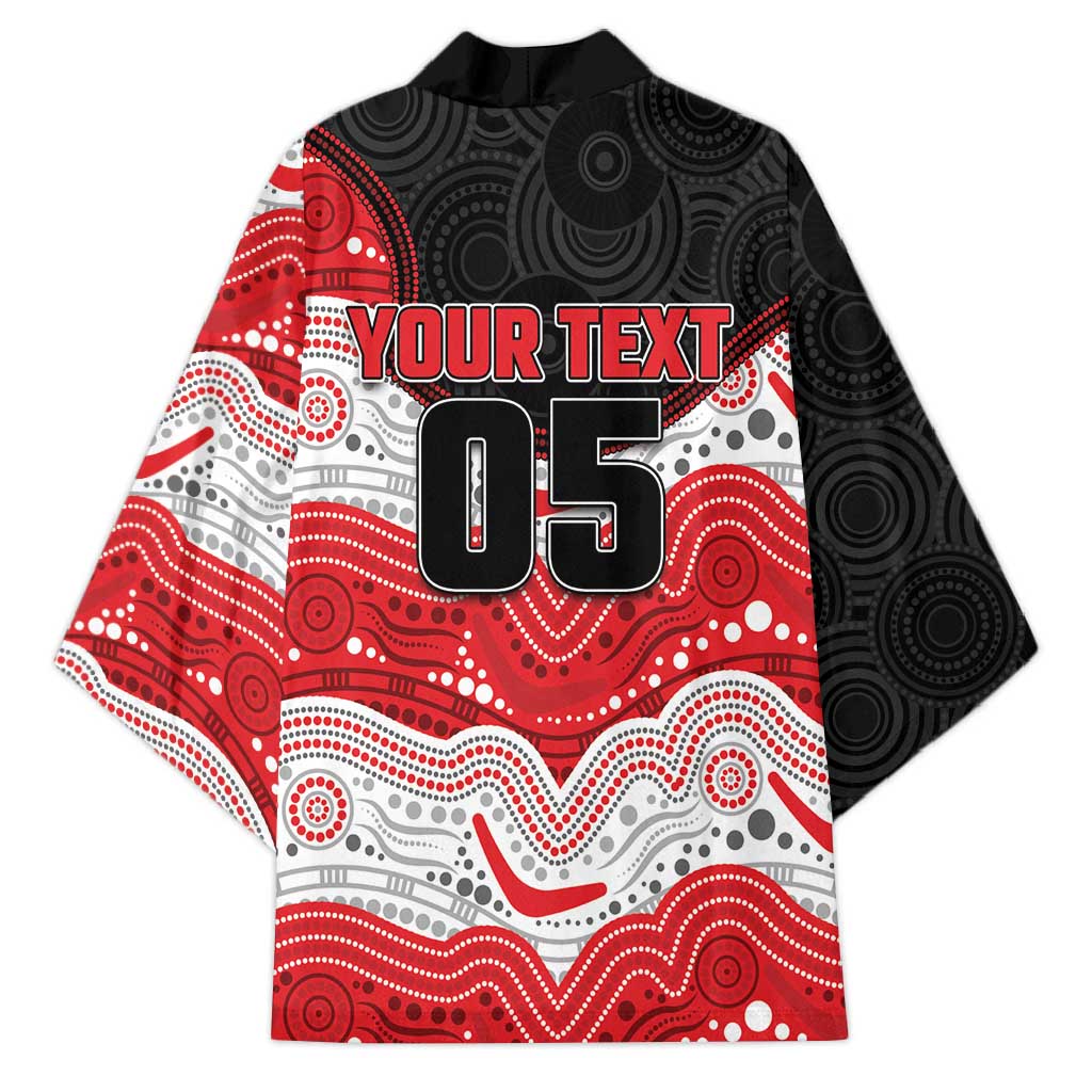 Custom Dragons Kimono Warrior Mascot With Aboriginal Indigenous