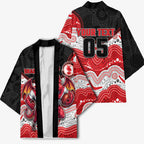 Custom Dragons Kimono Warrior Mascot With Aboriginal Indigenous