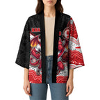Custom Dragons Kimono Warrior Mascot With Aboriginal Indigenous