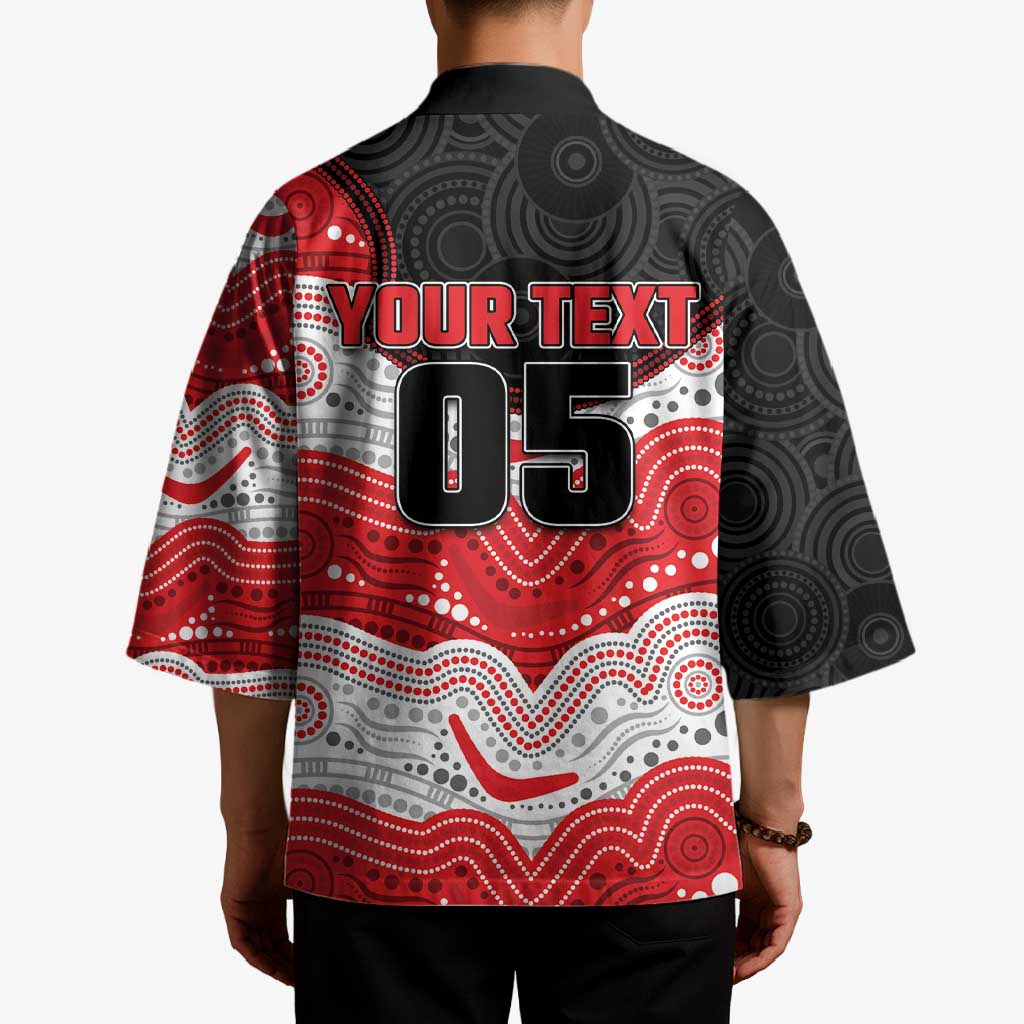 Custom Dragons Kimono Warrior Mascot With Aboriginal Indigenous