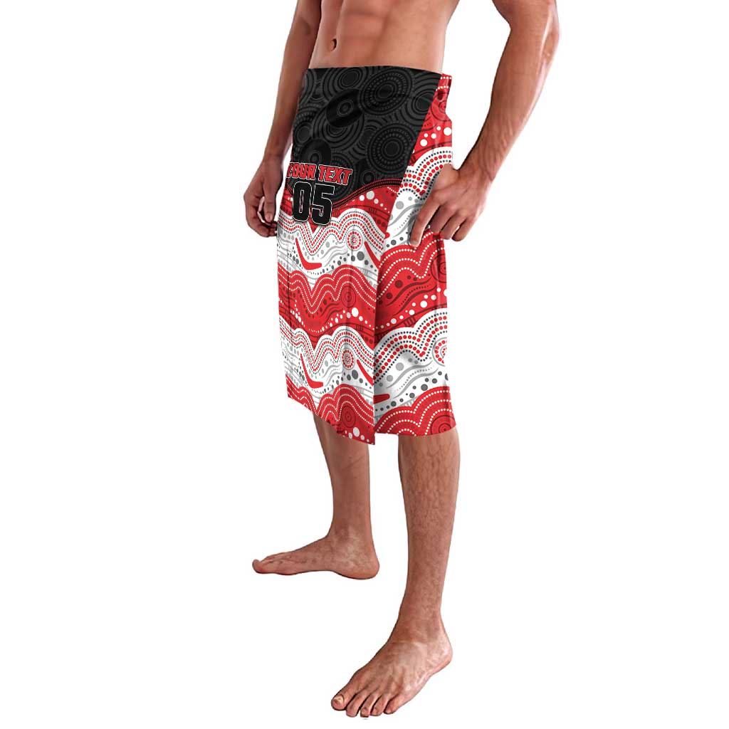 Custom Dragons Lavalava Warrior Mascot With Aboriginal Indigenous