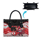 Custom Dragons Leather Bag Warrior Mascot With Aboriginal Indigenous