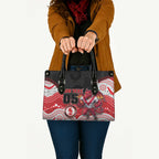 Custom Dragons Leather Bag Warrior Mascot With Aboriginal Indigenous